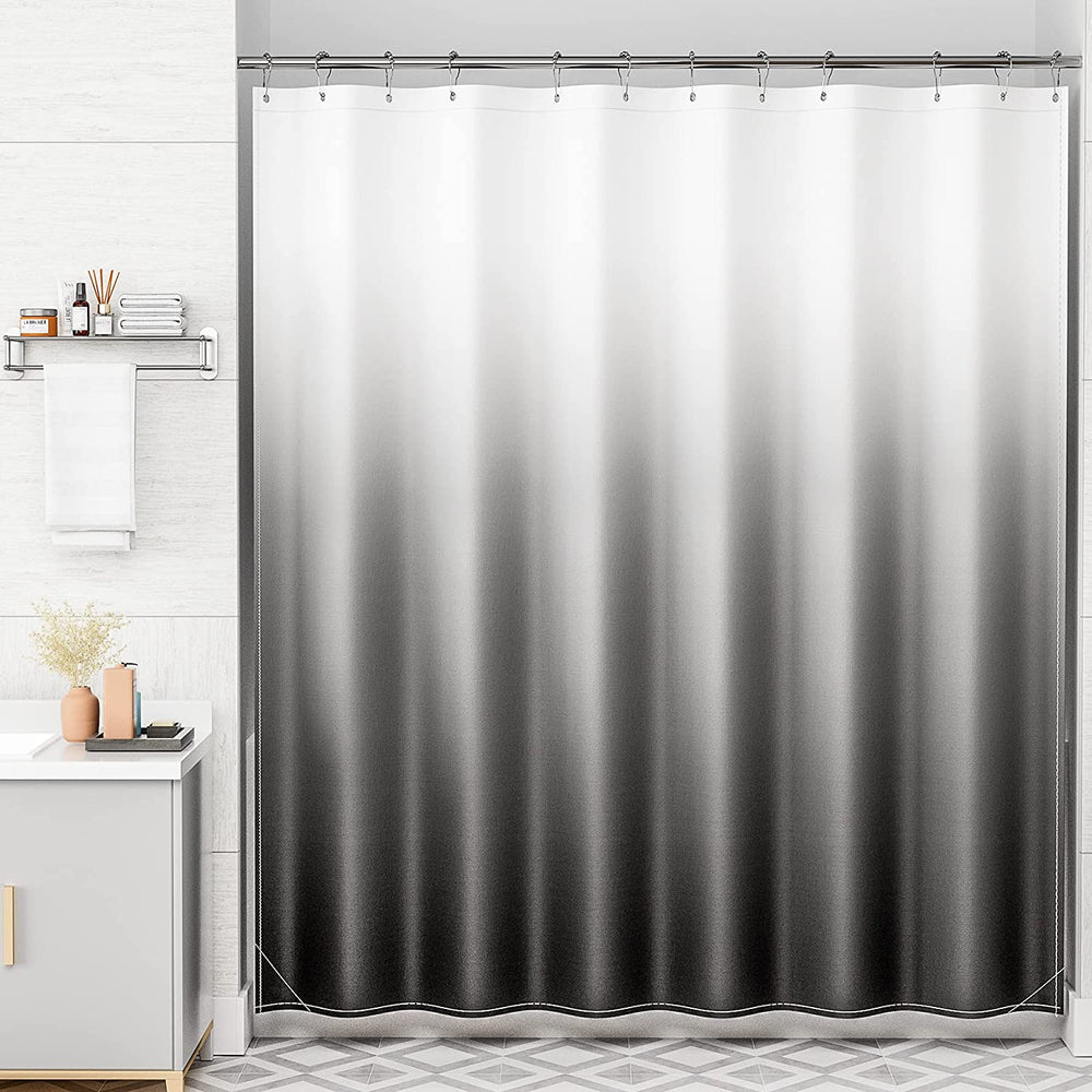 Ombre Design Shower Curtain Black