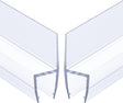 AmazerBath clear frameless shower door seal strip for 3/8-inch glass, shown in a detailed product view.