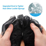 Shower Sponge Back Scrubber with Long Wooden Handle