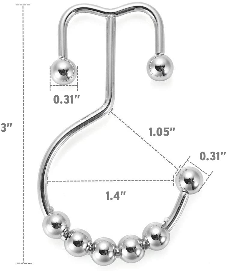 Stainless Steel Shower Curtain Hooks